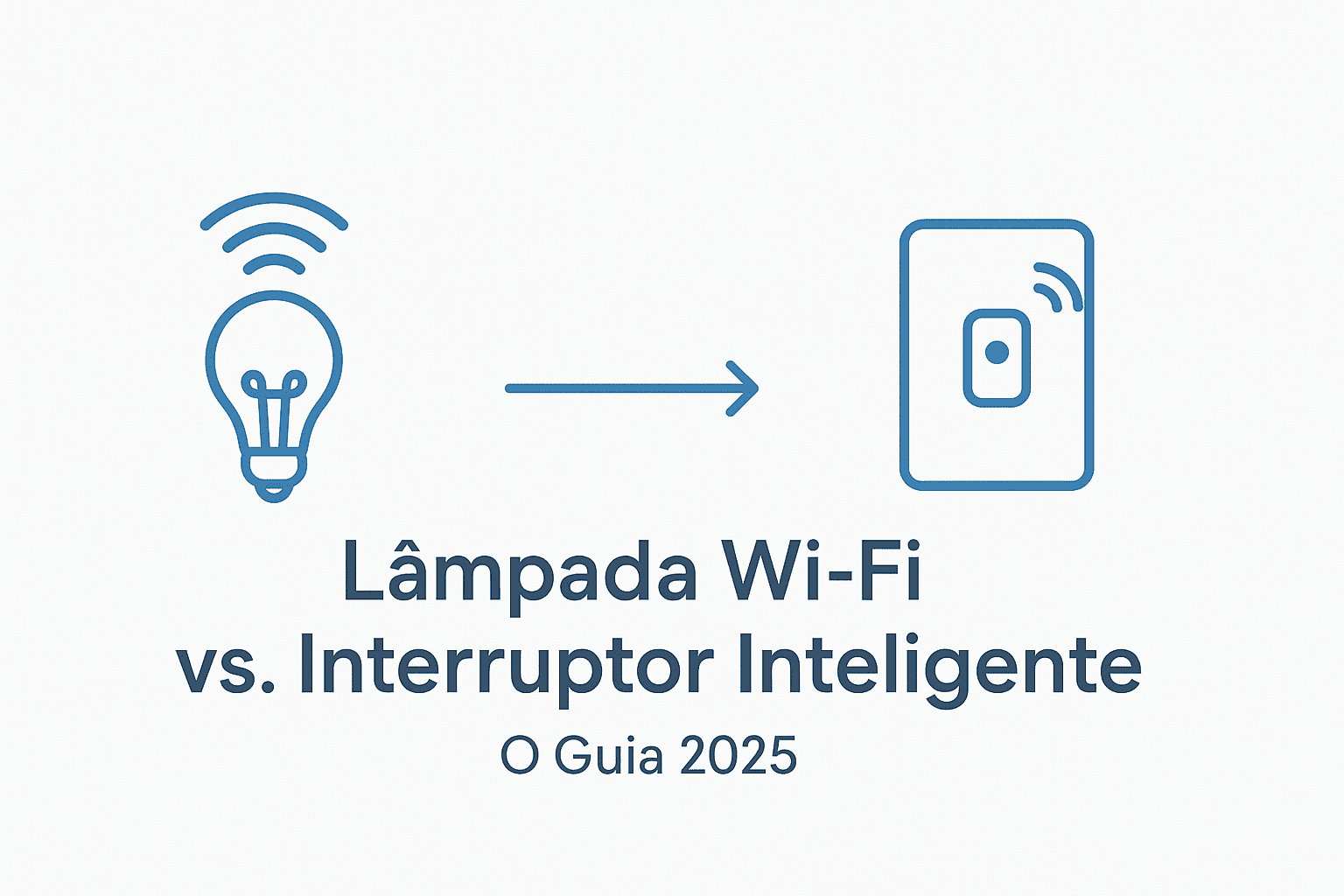 Comparativo lado a lado: Lâmpada inteligente colorida vs Interruptor touch de parede para casa inteligente.